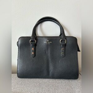 kate spade Black Pebbled Leather Top-Handle Satchel